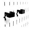 imageWall Control 1in x 1in CBracket Slotted Metal Pegboard Hook for Wall Control Pegboard and Slotted Tool Board  BlackBlack