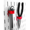imageWall Control 1in x 1in CBracket Slotted Metal Pegboard Hook for Wall Control Pegboard and Slotted Tool Board  BlackRed