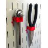 imageWall Control 1in x 1in CBracket Slotted Metal Pegboard Hook for Wall Control Pegboard and Slotted Tool Board  BlackRed