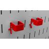 imageWall Control 1in x 1in CBracket Slotted Metal Pegboard Hook for Wall Control Pegboard and Slotted Tool Board  BlackRed
