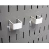imageWall Control 1in x 1in CBracket Slotted Metal Pegboard Hook for Wall Control Pegboard and Slotted Tool Board  BlackWhite