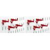 imageWall Control 278in Long Reach Hook Pack  Slotted Metal Pegboard Hooks Pegboard and Slotted Tool Board  BlackRed