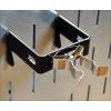 imageWall Control 2in x 2in CBracket Slotted Metal Pegboard Hook Pegboard and Slotted Tool Board  RedBlack