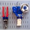 imageWall Control 2in x 2in CBracket Slotted Metal Pegboard Hook Pegboard and Slotted Tool Board  RedBlue