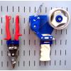 imageWall Control 2in x 2in CBracket Slotted Metal Pegboard Hook Pegboard and Slotted Tool Board  RedBlue
