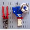 imageWall Control 2in x 2in CBracket Slotted Metal Pegboard Hook Pegboard and Slotted Tool Board  RedRed