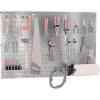 imageWall Control 30BAS300GVB 4Feet Metal Pegboard Basic Tool Organizer Kit with Galvanized Toolboard and Black Accessories Metallic