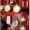 imageWall Control 30P3232B Black Metal Pegboard Pack  2 32quot Tall x 16quot Wide Black PegboardsRed