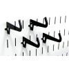 imageWall Control 312in Reach Curved Tip Slotted Hook Pack  Slotted Metal Pegboard Hooks Pegboard and Slotted Tool Board  RedBlack