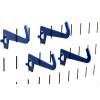 imageWall Control 312in Reach Curved Tip Slotted Hook Pack  Slotted Metal Pegboard Hooks Pegboard and Slotted Tool Board  RedBlue