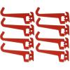 imageWall Control 312in Reach Curved Tip Slotted Hook Pack  Slotted Metal Pegboard Hooks Pegboard and Slotted Tool Board  RedRed