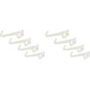 imageWall Control 312in Reach Curved Tip Slotted Hook Pack  Slotted Metal Pegboard Hooks Pegboard and Slotted Tool Board  RedWhite