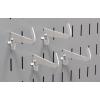 imageWall Control 312in Reach Curved Tip Slotted Hook Pack  Slotted Metal Pegboard Hooks Pegboard and Slotted Tool Board  RedWhite