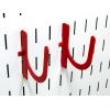 imageWall Control 3in Reach UHook Accessory U Shaped Slotted Metal Pegboard Hook Pegboard and Slotted Tool Board  WhiteRed
