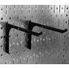 imageWall Control 6in Reach Extended Hook Pair  Slotted Metal Pegboard Hooks Pegboard and Slotted Tool Board  BlackBlack