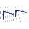 imageWall Control 6in Reach Extended Hook Pair  Slotted Metal Pegboard Hooks Pegboard and Slotted Tool Board  BlackBlue