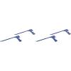 imageWall Control 6in Reach Extended Hook Pair  Slotted Metal Pegboard Hooks Pegboard and Slotted Tool Board  BlackBlue