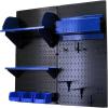 imageWall Control Craft ampamp Hobby Pegboard Organizer Storage Kit with Black Pegboard and Red AccessoriesBlack Pegboard Blue Accessories