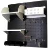imageWall Control Craft ampamp Hobby Pegboard Organizer Storage Kit with Black Pegboard and Red AccessoriesBlack Pegboard White Accessories