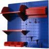 imageWall Control Craft ampamp Hobby Pegboard Organizer Storage Kit with Black Pegboard and Red AccessoriesBlue Pegboard Red Accessories