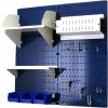 imageWall Control Craft ampamp Hobby Pegboard Organizer Storage Kit with Black Pegboard and Red AccessoriesBlue Pegboard White Accessories