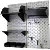 imageWall Control Craft ampamp Hobby Pegboard Organizer Storage Kit with Black Pegboard and Red AccessoriesGray Pegboard Black Accessories