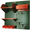imageWall Control Craft ampamp Hobby Pegboard Organizer Storage Kit with Black Pegboard and Red AccessoriesGreen Pegboard Red Accessories