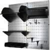 imageWall Control Craft ampamp Hobby Pegboard Organizer Storage Kit with Black Pegboard and Red AccessoriesMetallic Pegboard Black Accessories