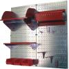 imageWall Control Craft ampamp Hobby Pegboard Organizer Storage Kit with Black Pegboard and Red AccessoriesMetallic Pegboard Red Accessories