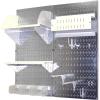 imageWall Control Craft ampamp Hobby Pegboard Organizer Storage Kit with Black Pegboard and Red AccessoriesMetallic Pegboard White Accessories