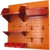 imageWall Control Craft ampamp Hobby Pegboard Organizer Storage Kit with Black Pegboard and Red AccessoriesOrange Pegboard Red Accessories