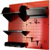 imageWall Control Craft ampamp Hobby Pegboard Organizer Storage Kit with Black Pegboard and Red AccessoriesRed Pegboard Black Accessories