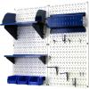 imageWall Control Craft ampamp Hobby Pegboard Organizer Storage Kit with Black Pegboard and Red AccessoriesWhite Pegboard Blue Accessories