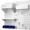 imageWall Control Craft ampamp Hobby Pegboard Organizer Storage Kit with Black Pegboard and Red AccessoriesWhite Pegboard White Accessories
