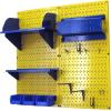 imageWall Control Craft ampamp Hobby Pegboard Organizer Storage Kit with Black Pegboard and Red AccessoriesYellow Pegboard Blue Accessories