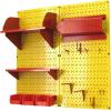 imageWall Control Craft ampamp Hobby Pegboard Organizer Storage Kit with Black Pegboard and Red AccessoriesYellow Pegboard Red Accessories