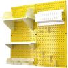 imageWall Control Craft ampamp Hobby Pegboard Organizer Storage Kit with Black Pegboard and Red AccessoriesYellow Pegboard White Accessories