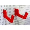 imageWall Control Heavy Duty Pegboard Hook Slotted Hook Pair  Red 10HD012 RRed