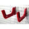 imageWall Control Heavy Duty Pegboard Hook Slotted Hook Pair  Red 10HD012 RRed