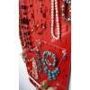 imageWall Control Jewelry Organizer Wall Hanging Jewelry Holder Kit Wall Mounted Necklace Organizer Kit in WhiteRed