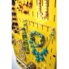 imageWall Control Jewelry Organizer Wall Hanging Jewelry Holder Kit Wall Mounted Necklace Organizer Kit in WhiteYellow