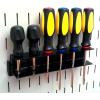 imageWall Control KT400WRK B Slotted Tool Board Workstation Accessory Kit for Wall Control Pegboard Only Black