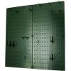 imageWall Control Kitchen Pegboard Organizer Pots and Pans Storage Rack Organization Kit with White Pegboard and White AccessoriesGreen Pegboard Black Accessories