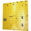 imageWall Control Kitchen Pegboard Organizer Pots and Pans Storage Rack Organization Kit with White Pegboard and White AccessoriesYellow Pegboard Blue Accessories