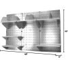 imageWall Control Office Organizer Unit Wall Mounted Office Desk Storage and Organization Kit Slotted White Wallboards and Blue AccessoriesGalvWhite