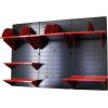 imageWall Control Office Organizer Unit Wall Mounted Office Desk Storage and Organization Kit Slotted White Wallboards and Blue AccessoriesRed  Black