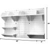 imageWall Control Office Organizer Unit Wall Mounted Office Desk Storage and Organization Kit Slotted White Wallboards and Blue AccessoriesWhiteWhite