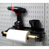 imageWall Control Paper Towel Holder and Dowel Rod Pegboard Shelf Assembly for Wall Control Pegboard and Slotted Tool Board  BlackBlack