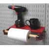 imageWall Control Paper Towel Holder and Dowel Rod Pegboard Shelf Assembly for Wall Control Pegboard and Slotted Tool Board  BlackRed