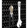 imageWall Control Pegboard 32in x 16in Galvanized Metal Pegboard Tool Board PanelBlack